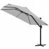 Umbrelă de grădină "ROMA" 3 x 3 M GRI cu husă *5392