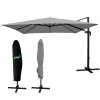 Umbrelă de grădină "ROMA" 3 x 3 M GRI cu husă *5392