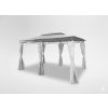 Pavilion de grădină gri 3 x 4m 3 x 4 x H 2.6m *5712