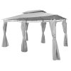 Pavilion de grădină gri 3 x 4m 3 x 4 x H 2.6m *5712