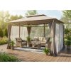 Pavilion Grădină cu Perdele Laterale - Bej 3 x 4m *0372