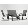 Set de mobilier de grădină cu măsuță - Gri *9924
