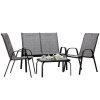 Set de mobilier de grădină cu măsuță - Gri *9924