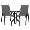 SET MOBILIER PENTRU BALCON - 2 SCAUNE + MASĂ - GRI *5901