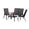 Set mobilier de grădină cu măsuță - Negru*6397