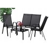 Set mobilier de grădină cu măsuță - Negru*6397