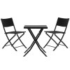 Set de mobilă pliabilă pentru balcon (masă + 2 scaune) antracit *9930