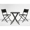 Set de mobilă pliabilă pentru balcon (masă + 2 scaune) antracit *9930