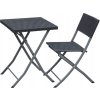 Set de mobilă pliabilă pentru balcon (masă + 2 scaune) antracit *9930