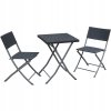 Set de mobilă pliabilă pentru balcon (masă + 2 scaune) antracit *9930