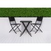 Set de mobilă pliabilă pentru balcon (masă + 2 scaune) antracit *9930