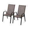 Set de 2 scaune de grădină maro 54 x 72 x 96 *3678