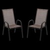 Set de 2 scaune de grădină maro 54 x 72 x 96 *3678