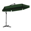 Umbrelă de grădină 3 m verde "BANANA" cu husa LED *1510