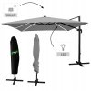 Umbrelă de grădină 3 x 3 m gri "Roma" cu husă și LED *1558