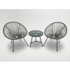 Set de mobilă de grădină (2 scaune, masă) - Gri *3446