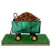 VAGON DE GRĂDINĂ DUAL FUNCȚIONAL XL - VERDE CU PRELATĂ *0108