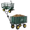 VAGON DE GRĂDINĂ DUAL FUNCȚIONAL XL - VERDE CU PRELATĂ *0108