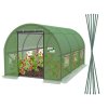 Tunel de seră din folie, 3 segmente, verde, 3 x 2 x 2 m *5552