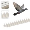 Spine din plastic pentru protecție împotriva păsărilor 4,5x50cm albe