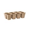 SET DE 3 GHIVECI DIN TURBA 24,5 x 12,5 x 6 CM *3234