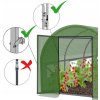 Tunel de seră cu folie pentru grădină, 3 segmente, 3 x 2 x 2 m, verde, cu uși suspendate *3941