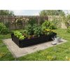 Grădină rectangulară din antracit pentru legume și flori 180 x 90 x 30 cm *8410