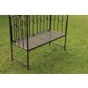 Pergolă de grădină cu băncuță 123 x 63 x 252 CM bronz antic*1456