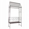 Pergolă de grădină cu băncuță 123 x 63 x 252 CM bronz antic*1456