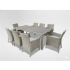 Set de mobilier de grădină / 8 scaune + masă mare / gri *3661