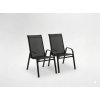 SET DE 2 SCaUNE DE GRĂDINĂ NEGRE 54 x 70 x 92 CM *1625