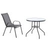 Set de mobilier de grădină - 4 scaune + masă rotundă - negru *3377
