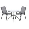 Set de mobilier de grădină - 4 scaune + masă rotundă - negru *3377