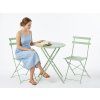 SET DE MOBILIER DE GRĂDINĂ VERDE (MASĂ ROTUNDĂ + 2 SCĂUNELE) *5134