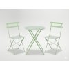 SET DE MOBILIER DE GRĂDINĂ VERDE (MASĂ ROTUNDĂ + 2 SCĂUNELE) *5134