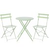 SET DE MOBILIER DE GRĂDINĂ VERDE (MASĂ ROTUNDĂ + 2 SCĂUNELE) *5134