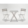 Set mobilier grădină gri (masă pătrată + 2 scaune) *5165
