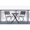 Set de mobilier pentru balcon - masă rotundă + 2 scaune pliabile - negru *6643