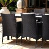 Set de mobilier din rattan (masă + 8 scaune) maroniu + bej. *1685