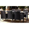 Set de mobilier din rattan (masă + 8 scaune) maroniu + bej. *1685