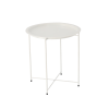 Masă de cafea rotundă 47 x 47 x 50,5 cm Albă *1074