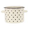 Oală emailată 4,5 L 20 CM cu buline albe *3455