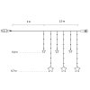 Cortină de Crăciun stele CL4018 92 LED