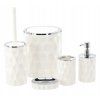 Set de baie ovală cu 5 elemente alb *4671