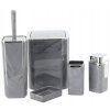 Set de baie pătrat 5 piese gri marmorat *5140
