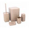 Set de baie pătrat 5 piese maro *4401