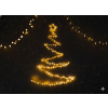 DECORAȚIUNE DE CRĂCIUN - BRAZ DE CRĂCIUN CU STEA 105 CM 120 LED ALB CALD CU BATERII *0221