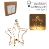 DECORAȚIUNE DE CRĂCIUN - STEA LED 30 CM 95 L ALB CALD CU BATERII *0337