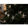 Cordon LED cu Stele Argintii 10 L Alb Calduț *1044