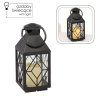 LANTERNĂ CRĂCIUN 11 x 11 x 26,5 CM CU LED NEGRU *2522